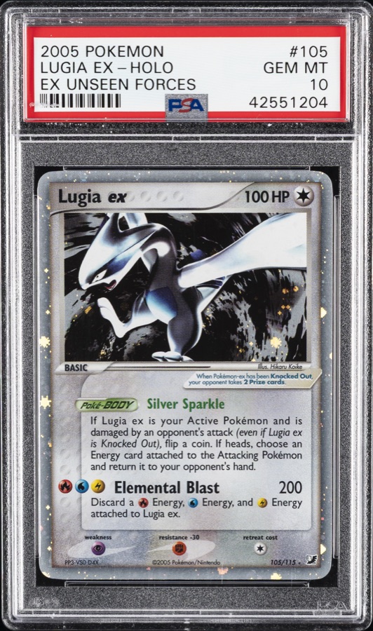 A 2005 card graded PSA GEM MT 10, sealed in its blister
